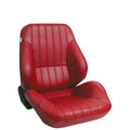 RALLY RECLINER LOW BACKW/O HEADREST RED VINYL RIGHT