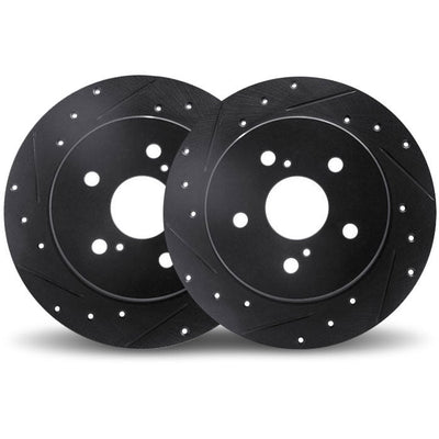 R1 14-20 Cadillac Escalade Front & Rear Carbon Coated Brake Rotor Set