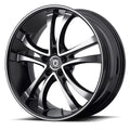 ABL6 22X9 5X4.25 MCH BLK LIP +40MM