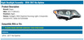 CAPA KA OPTIMA 1617 HEADLIGHT ASSY HALOGEN W/DRL RH