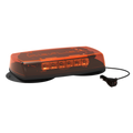 LED MINIBAR REFLEX 15IN ZERO OPTIC DOME 1224VDC 18 FLASH PATTERNS VACUUMMAGNET MOUNT AMBER
