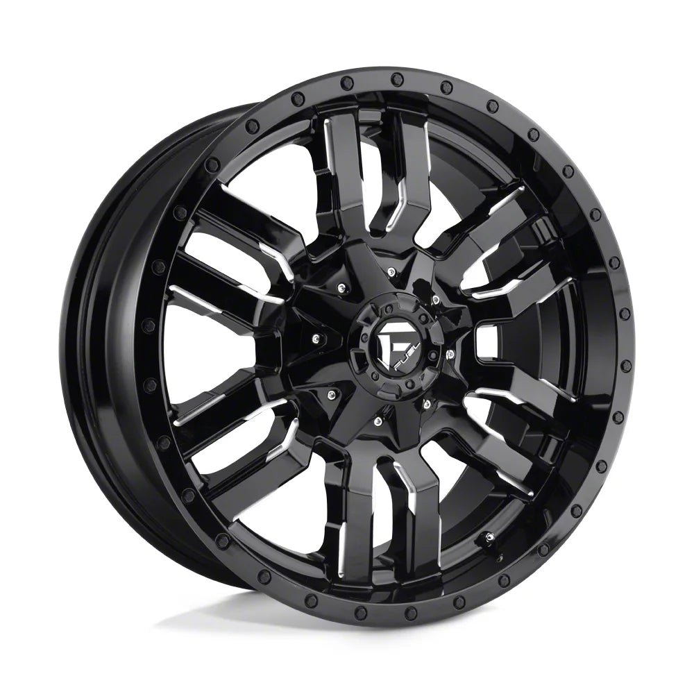 ~(43 lbs. 23X23X12)~ SLEDGE 20x9 8x165.10 GLOSS BLACK MILLED (1 mm)
