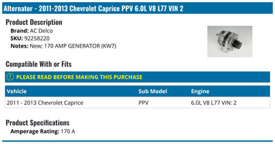 GM Performance auto part
