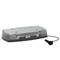 LED MINIBAR: REFLEX 15IN 1224VDC 18 FLASH PATTERNS CLEAR DOME AMBER/RED IL