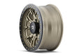 ~(42 lbs. 19X19X10)~ DT-1 (9303) SATIN GOLD W/SIMULATED BEADLOCK RING 17X9 8-165.1 -12mm 130.8mm