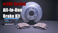 R1 09-14 Acura TL Front Drilled & Slotted Silver Brake Rotor Set w/Ceramic Pads and Hardware