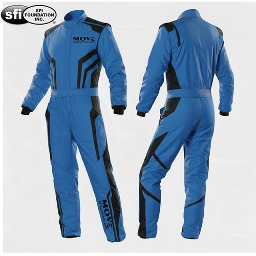 RaceQuip Black Chevron-5 Suit SFI-5 - Medium