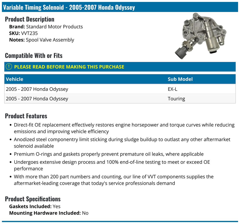 ENGINE VARIABLE VALVE TIMING (VVT)