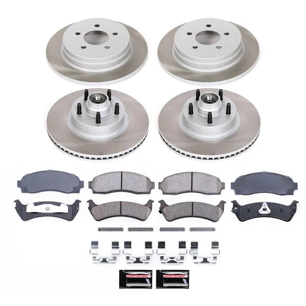 Power Stop 2003 Ford Explorer Sport Front and Rear Semi-Coated Rotor Kit