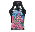NRG FRP Bucket Seat (Large) Red Alcantara w/ Dragon Livery
