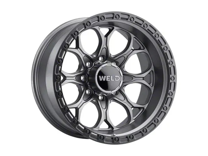 Weld Off-Road W107 20X10 Ledge 8 8X180 ET-18 BS 4.75 Satin Gun / Black Ring 124.3