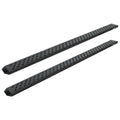 0424 TITAN/TITAN XD KING/EXTENDED CAB RUNNING BOARDS STEPS 6.5 IN SAWTOOTH SLIDE TRACK BLACK ALUM
