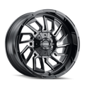 MAYHEM FLYWHEEL 8111 GLOSS BLACK MILLED SPOKES 22X10 5-127 5-139.7 -19MM 87.1MM