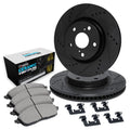 R1 16-25 BMW 840i Front Carbon Coated Brake Rotor Set w/Euro Ceramic Pads and Hardware