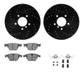 R1 16-25 BMW 840i Front Carbon Coated Brake Rotor Set w/Euro Ceramic Pads and Hardware