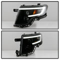 xTune Ford Edge 07-10 Light Bar Projector Headlights - Black (PRO-JH-FEDGE07-LB-BK)