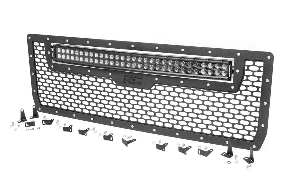1x 70189A 1x 72930BL Mesh Grille 30 Dual Row LED Black GMC Sierra 1500 (14-15)