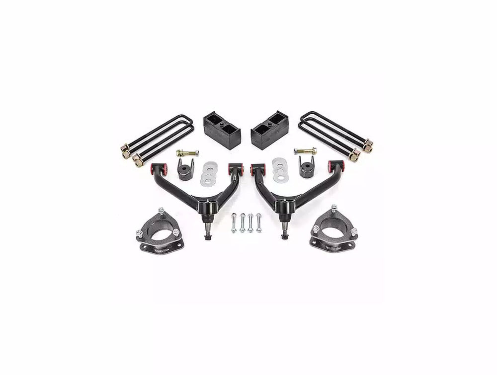 0718 SILVERADO/GMC 1500 2WD 4IN LIFT KIT W/UPPER CONTROL ARMS CAST STEEL W/O SHOCKS