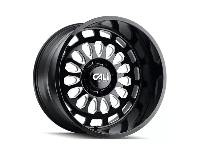 CALI OFF-ROAD PARADOX 9113 GLOSS BLACK MILLED SPOKES 24X14 8-165.1 -76MM 125.2MM