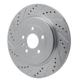 DFC 11-25 Ford F-350 Super Duty 2WD Front Left Drilled & Slotted Silver Brake Rotor
