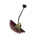 FLOOR MOUNT SHIFTER GM TH350 TRANS W/BLK 10IN SGL BEND LEVER & MUSHROOM KNOB