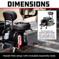 PROFESSIONAL SHOP SEAT W/ 6 EXPANDABLE SIDE TRAYS & FRONT ORGANIZER TRAY