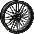 ITP Momentum 24x6.5 / 4x137 BP / 10mm Offset Black w/ Milled Accents Wheel