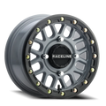 Aluminum Wheels 14x7 Podium Beadlock UTV A93SG Stealth Grey 10 Offset 4 on 156 Bolt Pattern Raceline