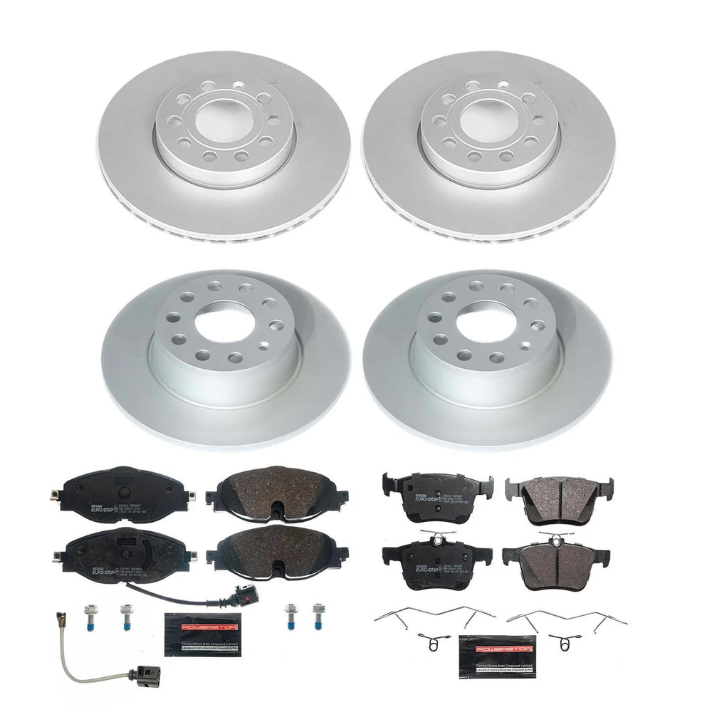 Power Stop 19-21 Volkswagen Jetta Front & Rear Eurostop Brake Kit