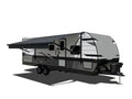11 FT AWNING ROLL TUBE W/ REVERSE CHARCOAL FADE CANOPY ASSEMBLY/END CAPS/12V LIG