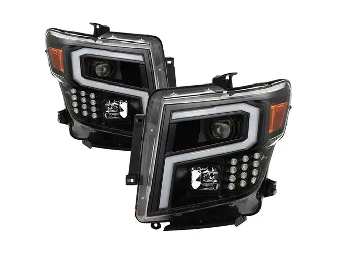 Xtune Nissan Titan (Halogen Only) 06-20 Projector Headlights Black PRO-JH-NTI16-LBBRL-BK
