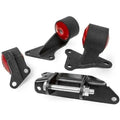 88-91 Civic/CRX Polished Aluminum Replacement Left Hand Mount D-Series Older Than 92 Cable Hydraulic Manual Automatic Up to 250HP 60A Red Innovative Mounts