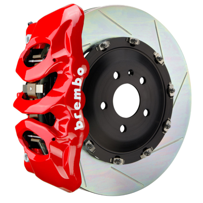 Brembo 09-15 Alphard Front GT BBK 6 Piston Cast 380x32 2pc Slotted TY1 - Red