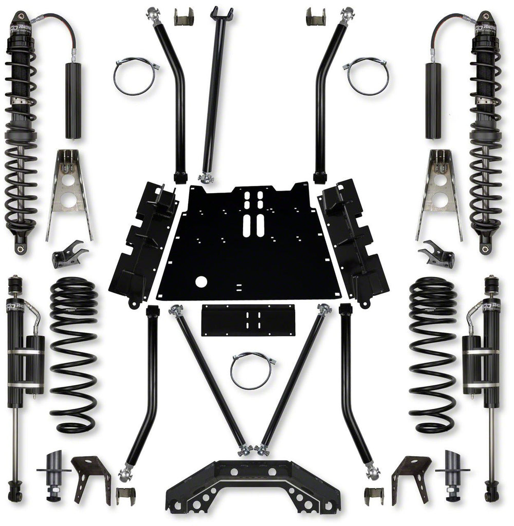 9706 WRANGLER TJ FRT/RR 3.5IN X FACTOR X2 FLAT BELLY COIL OVER LONG ARM W/5IN STRETCH