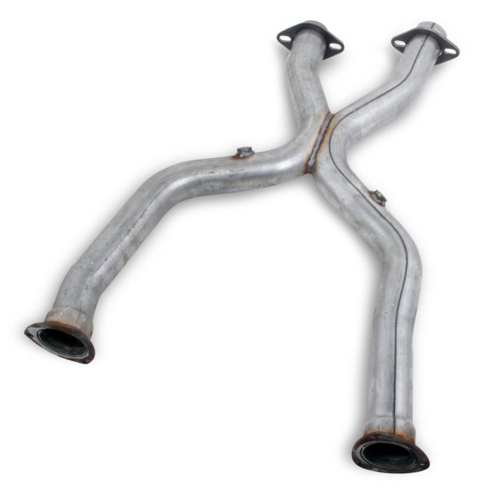 X-Pipe Fits 96-02 Mustang 4.6L (4V) Mandrel-Bent 16-Gauge Aluminized Tubing Designed For Use With Manual Trans Only FlowTech