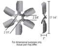 ~(3 lbs. 21X18X2)~ 17 in Fan Clutch Fan