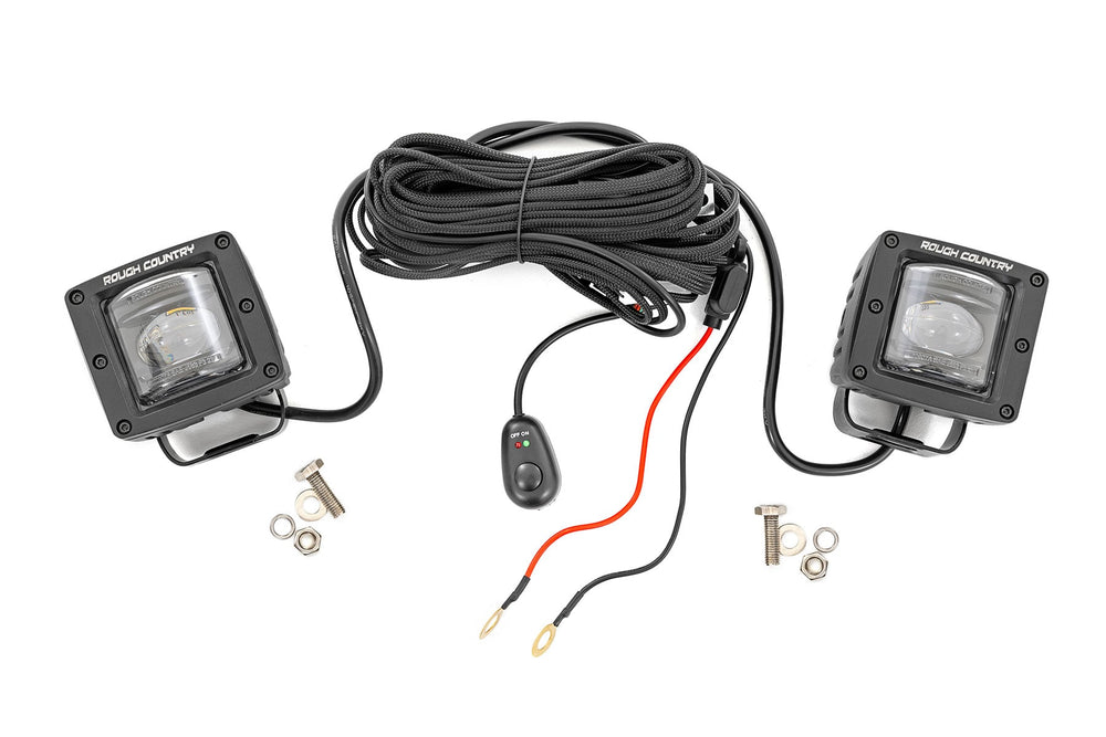 ~(3.5 lbs. 8X8X6)~ 2-inch Square LED SAE Fog Lights - (Pair)