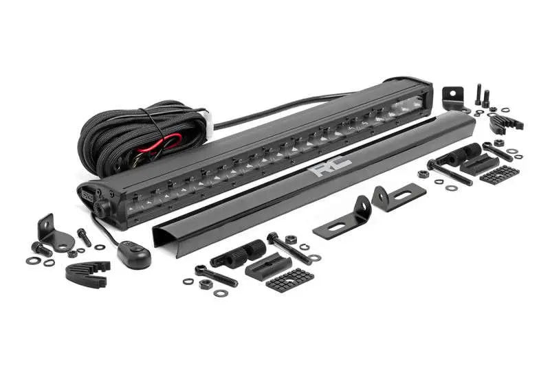 1x 70720BL 1x 70813 LED Light Bumper Mount 20 Black Single Row Ford Ranger (19-22)