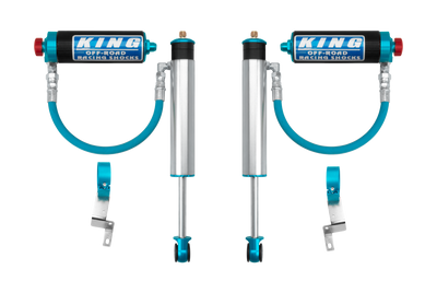 King Shock JIMNY 18 FRONT 2.0 DIA. W 2.5 DIA. REMOTE FIN RES RESERVOIR SHOCK FOR 0-1.0 LIFTS W ADJUSTER (PAIR) 20001-222A