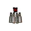 Universal Muffler Kit, Single Inlet Dual Outlet, 76MM 3.0" 2 Mufflers