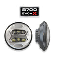 J.W. Speaker 12-24V ECE LED RHT 5-in-1 Heated Headlight with Black Bezel 0562251