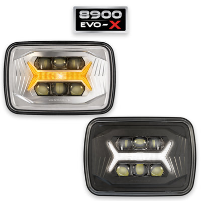 J.W. Speaker 12-24V ECE LED RHT 5-in-1 Heated Headlight with Chrome Bezel 0562501