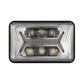 J.W. Speaker 12-24V ECE LED RHT 5-in-1 Heated Headlight with Black Bezel 0562121