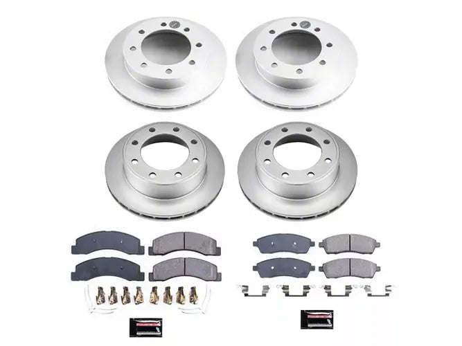 Power Stop 1999 Ford F-250 Super Duty Front & Rear Z17 Evolution Geomet Coated Brake Kit