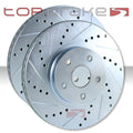 DFC 01-08 BMW 330i Front Drilled & Slotted Silver Rotors