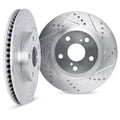 DFC 01-08 BMW 330i Front Drilled & Slotted Silver Rotors