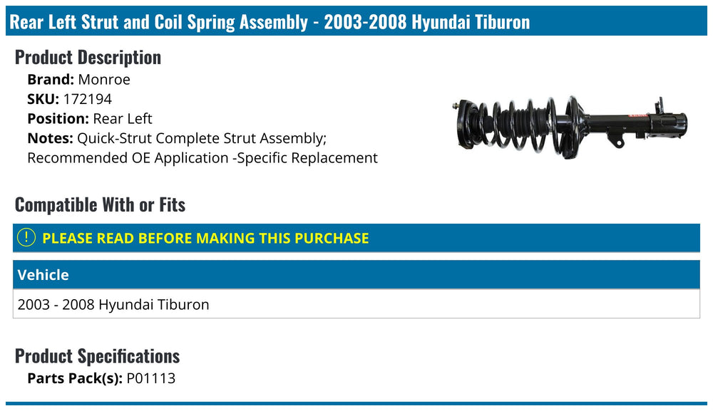 QUICK-STRUT ASSEMBLY