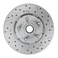 LEED Brakes Power Front Kit with Drilled Rotors and Black Powder Coated Calipers