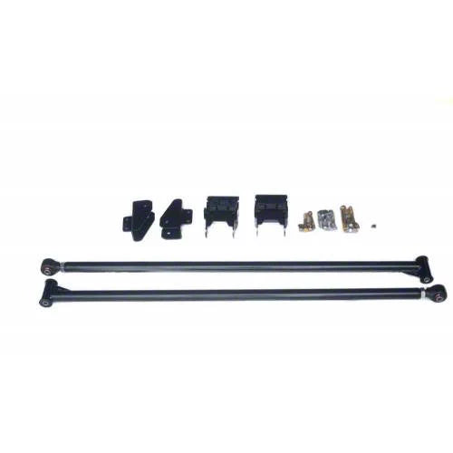 No Limit Premium 2 Diameter Traction Bars Black Semi Gloss Powder Coat for 2011-2016 Ford Superduty Long Bed with 3.5 per Axle Channel Frame