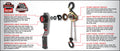JLH-100WO-30 1T LEVER HOIST 30' LIF